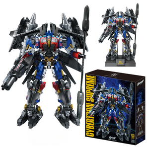 Gấu trúc tự làm lắp ráp siêu anh hùng Mech chiến binh trang trí Nhà 3D MECHA bọc thép cậu bé gạch hành động Đồ chơi robot khối xây dựng - Product Image 1