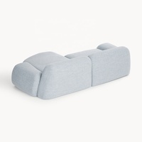 Canapé d'angle modulaire 3 places en tissu bouclé, mobilier de maison moderne et minimaliste pour salon et villa