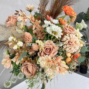 Fábrica personalizada POM bola flor beige crisantemo artificial y Rosa Bola <span class=keywords><strong>de</strong></span> crisantemo artificial flores <span class=keywords><strong>Arran</strong></span> - Product Image 2