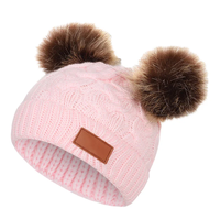 Bonnet d'hiver personnalisé en tricot, bonnet en crochet pour bébé, enfant en bas âge, joli bonnet en laine tricoté pour bébé