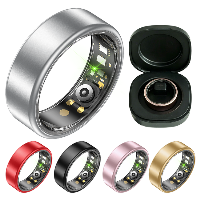 Best Seller Android Alloy Fitness Tracker Smart Ring App Control Heart Rate Blood Oxygen Sleep Tracking AI Health Analysis IPX-6