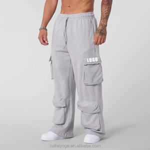 Logo kustom Streetwear kualitas tinggi cetak kebesaran kaki lebar berburu pria pohon asli Camo celana kargo longgar - Product Image 3