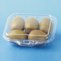 Boîte de rangement alimentaire à charnière en plastique PLA transparent de qualité alimentaire pour pâtisserie, biscuits, fruits frais, emballage de vente au détail