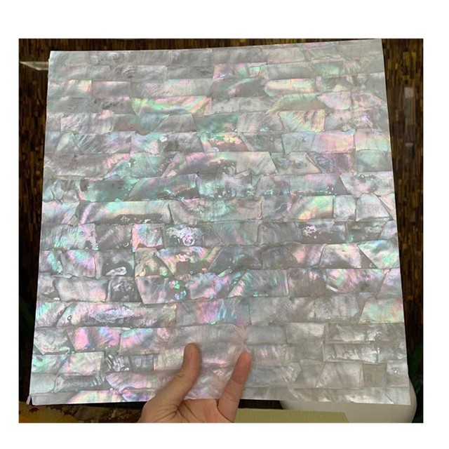 Natural  Pure White Mexican Paua Shell Sheet Wholesale Nail Art Stickers