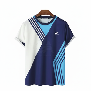 เสื้อยืดแขนสั้นเข้ารูปสำหรับผู้ชายเสื้อยืดกีฬาคอกลมแขนสั้นผลิตตามสั่ง - Product Image 1