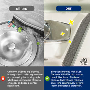 LIJIE, cepillo de limpieza antibacteriano para grietas, herramienta de limpieza del Hogar, baño, silicona, fregador eléctrico, uso de botella, mano - Product Image 5