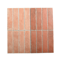 Décoration murale rustique vintage pour salle de bain et cuisine, carreaux de céramique rustiques vintage mats faits à la main 50x200mm pour hôtels et magasins