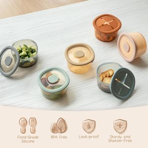 Recipientes Reutilizables para Almacenar Comida para Bebés, Aptos para Congelador, Microondas y Lavavajillas, con Tapas Herméticas de Silicona Transparente - Product Image 4
