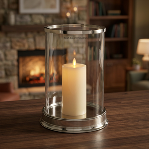 Portavelas de Vidrio Estilo Linterna, Decoración Navideña para el Hogar, Resistente al Calor, Ecológico, para Sala de Estar, Mesa de Comedor - Product Image 3