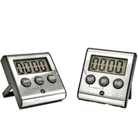Timer Dapur Digital Kronometer Digital Magnetik Layar LCD Jam Alarm Magnet Digital Stopwatch Hitung Mundur Memasak