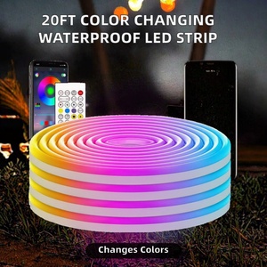 20Ft Neon <b>Light</b> Strings Flexible LED Color Changing <b>Timer</b> App/Remote Controlled Music Sync IP68 Waterproof /Wi-Fi - Product Image 2