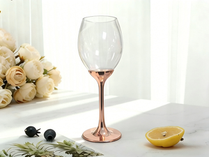 <span class=keywords><strong>Verre</strong></span> à vin en <span class=keywords><strong>plastique</strong></span> PET de 14 oz avec tige or rose, gobelet jetable <span class=keywords><strong>réutilisable</strong></span> incassable, directement de l'usine, sans BPA - Product Image 4