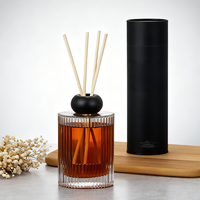 Bouteilles de diffuseur à roseaux vides haut de gamme 200 ml en verre pour huiles parfumées d'ambiance avec bouchon