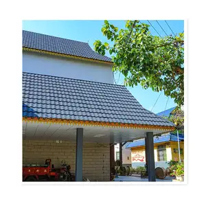 대상 포진처럼 보이는 금속 루핑 석재 코팅 금속 지붕 본드 타일 건축 자재 경량 루핑