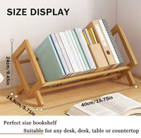 Hot Selling Wood Tilting Bookcase Desktop Book Shelf Organizer Bookshelves Storage Rack for CDs/Magazine/Books Display