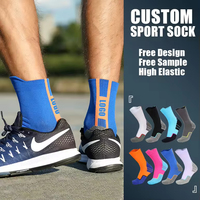 Chaussettes de sport de basketball personnalisées, haute élasticité, douces, respirantes, pour la course à pied, chaussettes de sport pour hommes, chaussettes athlétiques d'extérieur