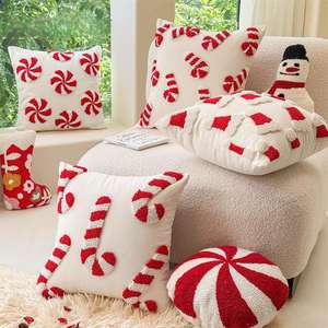 Capa de Almofada de Natal Bordada Amity Luxuosa 45*45cm em Algodão para Decoração de Sofá em Casa ou Hotel - Product Image 2