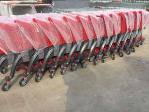 클래식 스타일 장바구니 플라스틱 트롤리 슈퍼마켓 - Product Image 4