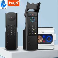Serrure de porte intelligente V8 étanche Tuya TTlock à double cylindre, serrure à empreinte digitale intelligente pour portail, portes extérieures, appartement