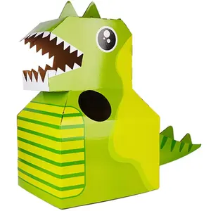 Neues Design Dinosaurier DIY Karton tragbare Pappe Tier kostüm für Kinder