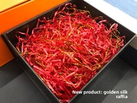 Sac de 100g de débris de raphia dorés scintillants mélangés, garniture recyclable pour boîtes cadeaux, accessoires d'emballage en gros pour fabricants