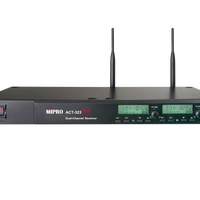 Penerima Nirkabel Ganda MIPRO Berkualitas Tinggi dengan Audio Jernih dan Antena Diversitas 24MHz untuk Sistem Mikrofon Kelas