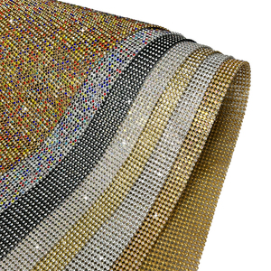 Venta al por mayor 3mm oro plata cristal Malla tela Rhinestone metálico 3D vidrio para ropa decorativa sombreros bolsas - Product Image 3