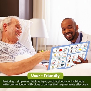 Tableau de communication personnalisé en plastique étanche pour adultes non verbels avec symboles illustrés - Option cadeau pour le soutien en cas d'aphasie - Product Image 3