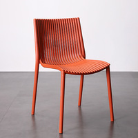 Chaise de salle à manger d'extérieur empilable en plastique moderne, écologique et imperméable, pour la maison, l'hôtel, le salon, le jardin