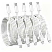 Câble de charge et de synchronisation USB-C tressé en nylon pour iPhone 17 16 15, MacBook Pro Air, Galaxy S26, Pixel, ordinateurs portables et tablettes