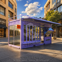 Bar à bière en conteneur préfabriqué, kiosque modulaire pour événements en plein air, kiosque à crème glacée portable, boutique de desserts en conteneur