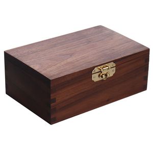 Black Walnut Wood <b>Storage</b> <b>Box</b> Rectangle Mortise And Tenon Desktop Jewelry <b>Box</b> - Product Image 5