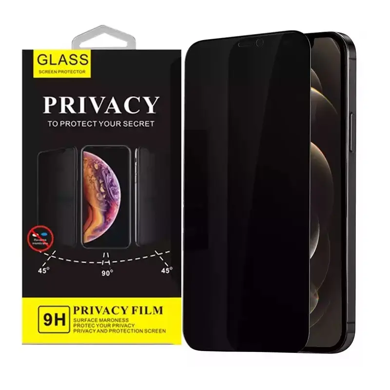 Hot Anti Spy Privacidade Protetor de Tela de Vidro Temperado Para iPhone 14 Pro Max Protetor de Tela de Vidro para iPhone 11 12 13 Pro