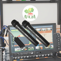 Microphone VHF sans fil, audio de conférence à domicile, télévision, diffusion en direct sur ordinateur, cercle dynamique, microphone un à deux