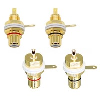 Prise RCA CMC à LED, revêtement en cuivre pur, placage or rhodium, 1,5A 12V, terminaux audio haut de gamme, vente directe d'usine