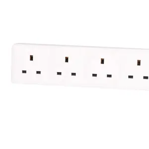 Simple Design UKCA UK Switched 13A Electrical Fused Extension Lead 4 Sockets With 2M 5M 10M Cable