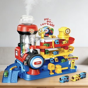 Ensemble de jeu Pray Orbit Adventure Train avec piste de glisse électrique à 4 niveaux, jets de vapeur, lumières, sons, 6 voitures ABS, jouet interactif - Product Image 3