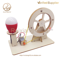 Interaktives MINT DIY Wissenschafts-Experimentier-Set 3D Handkurbel-Generator Alter 8-12 Jahre Heim-Klassenzimmer Physik Kreatives Jungen-Spielzeug in Box