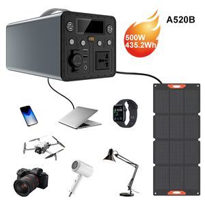 Station d'alimentation LiFePO4 tout-en-un 6KG 500W 435.2Wh la plus vendue, onde sinusoïdale pure, allume-cigare 120W pour cuisson en extérieur et urgences domestiques - Product Image 1