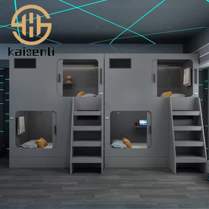Cama Cápsula en Venta con Cerradura Inteligente, Litera de Madera para Hostales y Hoteles, Muebles Personalizables y Estables de Madera y Acero - Product Image 1