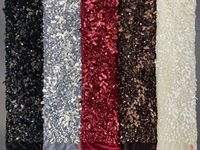 Tissu en velours de perles respirant et écologique avec paillettes pour robes de soirée et de mariage de luxe pour filles et garçons
