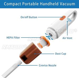 Aspiradora Inalámbrica para Auto de 8000 Pa, Mini Aspiradora Portátil de Mano para el Hogar, Accesorios para Auto - Product Image 2
