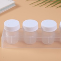Perlengkapan Seni Grosir 6*20ml Wadah Cat Plastik Kosong Bergaris untuk Cat Seni Anak