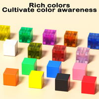 Nouveau bricolage 3D cube magnétique blocs de construction jouet aimant coloré enfants puzzle assemblage carré blocs de construction avec 32 pièces