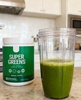 Mélange de super-aliments en marque propre, détoxifiant, digestif, smoothie, mélange de nettoyage, enzymes digestives, probiotiques, poudre de super-aliments verts