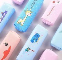 Étui à crayons carré en PU CHXN Creative Cartoon, mignon, motif animal, trousse scolaire multifonctionnelle, logo personnalisé HX CN;SHA