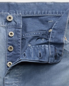 Acid Washed Double Knee Baggy Jeans <b>Men</b> Private Design Patch <b>Leather</b> Stitching Baggy Fit Distressing <b>Men's</b> Cargo Denim Jeans - Product Image 3