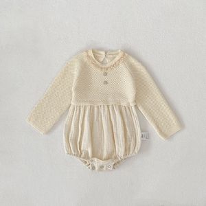 Renren – pull sans col à manches longues pour bébé fille, robe de princesse, combinaison tricotée en Patchwork, printemps-automne-hiver - Product Image 6