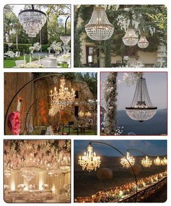 LEDA Wedding Prop Gold Silver Chandelier Wedding Ceiling Lamp Party Wedding <b>Hall</b> Decoration Pendent Lamp <b>Light</b> - Product Image 3