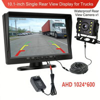 Monitor AHD de 10.1 Pulgadas 1080P con Visión Nocturna, Radar de Imagen de Reversa para Cosechadoras, Camiones Agrícolas, Sistema de Seguridad para Flotas